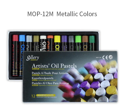 Mungyo-Crayons Fluorescents à l'Huile Douce, Pastel D.lique Sec pour Dessin, Craies Rapdocument, Papeterie, Bureau, Avertissement, 12/24 Couleurs