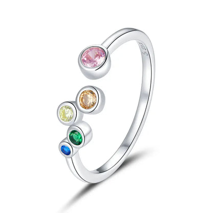 WOSTU-Bagues ajustables en argent regardé 925 pour femme, bijoux originaux empilables, taille ouverte