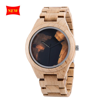 BOBOBIRD-Montre à quartz en bois pour hommes et femmes, bracelet en bois de marque supérieure,