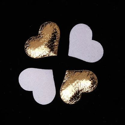 100 pcs/lot 8 couleurs (20mm/35mm) éponge Satin tissu coeur pétales mariage confettis Table lit coeur pétales décoration de mariage