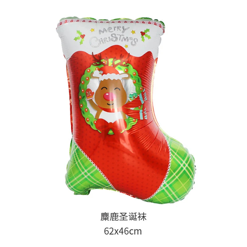 Ballons de décoration joyeux noël, joyeux nouvel an, bonhomme de neige, en aluminium