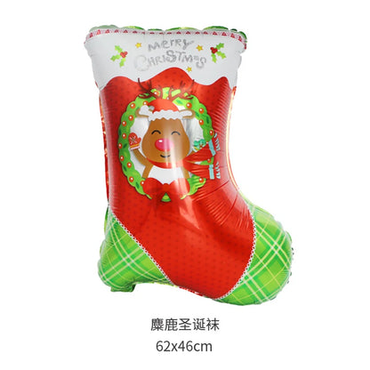 Ballons de décoration joyeux noël, joyeux nouvel an, bonhomme de neige, en aluminium