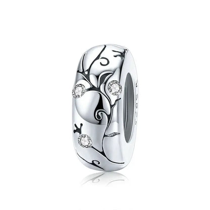 BAMOER authentique 925 en argent Sterling chien empreinte animale chat coeur amour entretoise breloque idéal pour Bracelet l SCC594