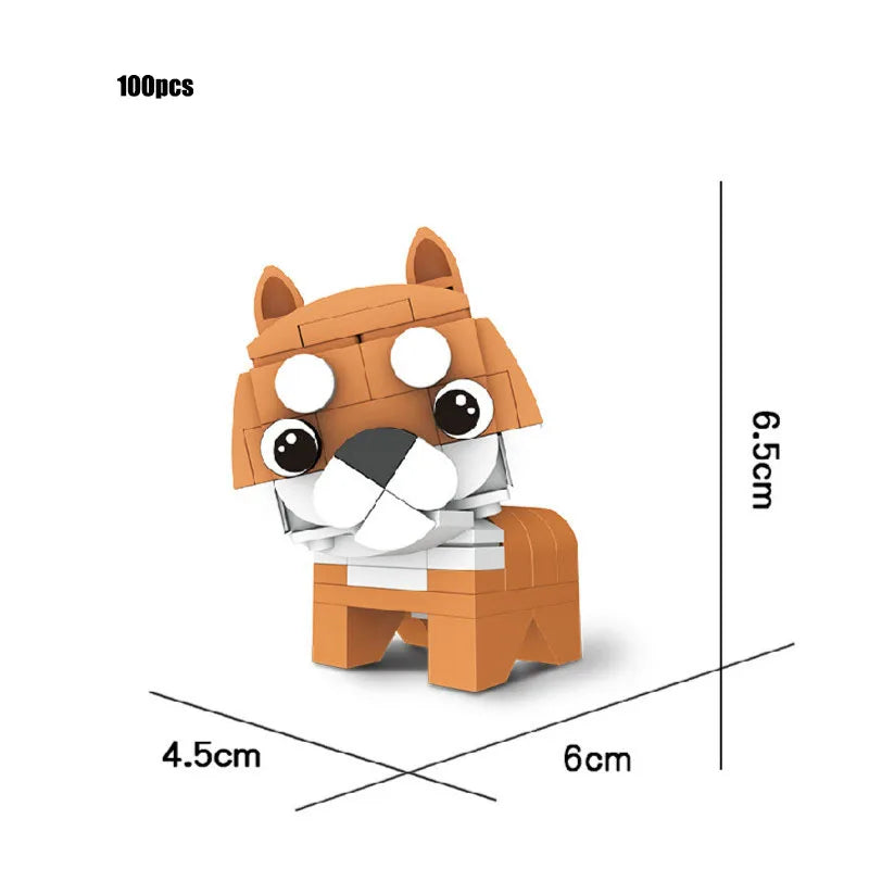 Vente unique créatif 3D Mini Animal bloc ensemble bricolage chien tigre lapin écureuil pingouin hibou Koala vache construction brique jouet pour les enfants