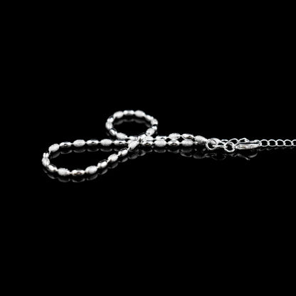 Chaîne de cheville en perles pour femmes, petit mètre, en argent Sterling 925, Grain d'olive, bijoux de pied, cadeau, nouvelle mode