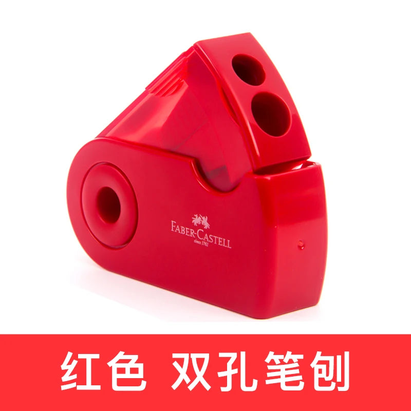 Faber-castell – Mini taille-crayon à commande manuelle, 1 pièce, 1827, rouleaux simples/doubles, Push-Pull, taille-crayon pour fournitures scolaires