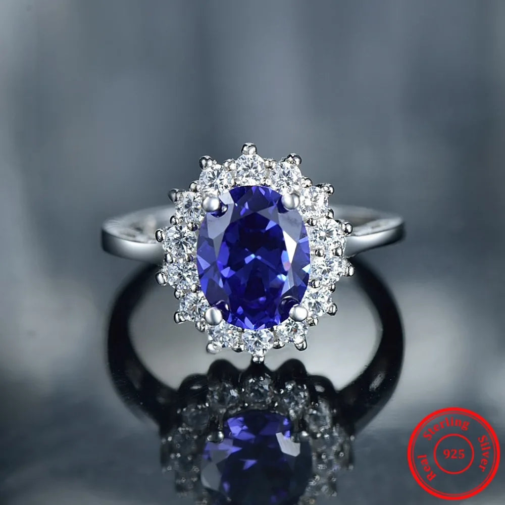 Bague en argent regardé 925 pour femme,