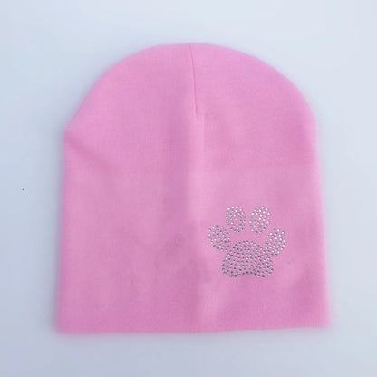Bonnet de princesse en coton avec diamant pour bébé fille et garçon, casquette pour enfant en bas âge, automne