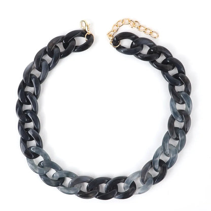 FishSheep-Collier de collier JoChoker en acrylique pour hommes et femmes, Rock Punk, Chunky Curb Optics, Bijoux Boho, 26 couleurs