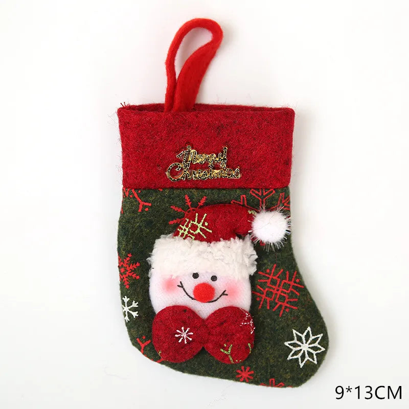 Décorations de Noël de Noel pour la maison, décor de table d'attente, cadeau de Noël du Nouvel An 2021, britannique, fourchette, porte-couteau, sac, 2022