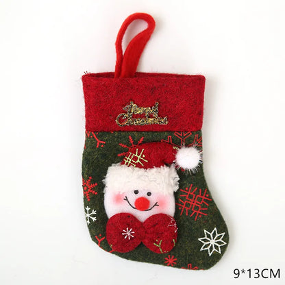 Décorations de Noël de Noel pour la maison, décor de table d'attente, cadeau de Noël du Nouvel An 2021, britannique, fourchette, porte-couteau, sac, 2022