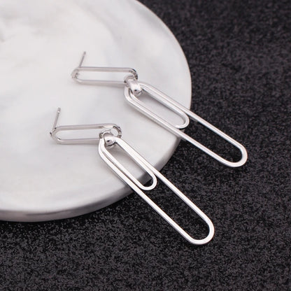 Boucles d'oreilles JODstressen métal multicouches pour femmes, déclaration, document en or,