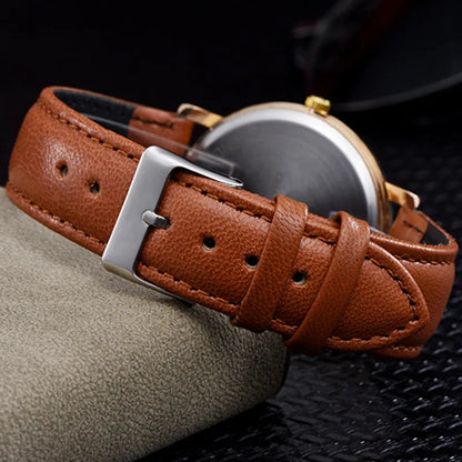Montres créatives pour femmes Van Gogh peintures la nuit étoilée Bracelet Simple trois broches Bracelet en cuir dames montre cadeau pour les femmes