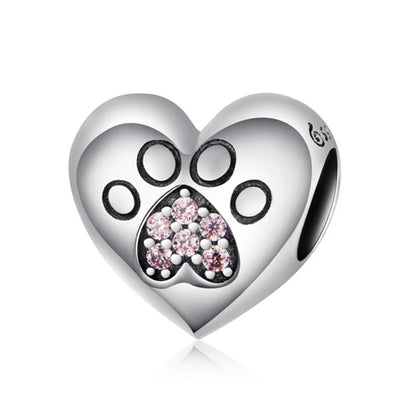 WOSTU 100% 925 argent Sterling rose Zircon cristal perles creux sculpté breloque pour la fabrication de bijoux ajustement Original Bracelet pendentif
