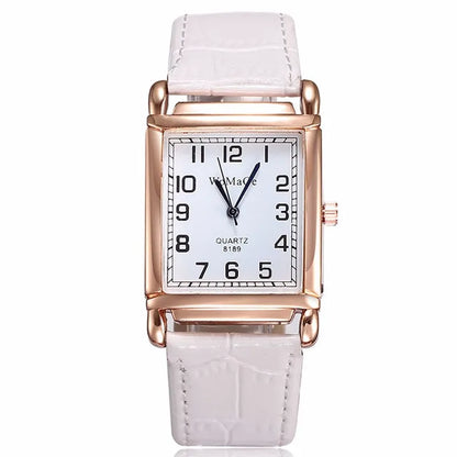 2025 nouvelles montres pour femmes carré or Rose montres de mode en cuir