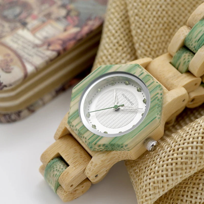 BOBOBIRD-Montre à quartz en bois pour hommes et femmes, bracelet en bois de marque supérieure,