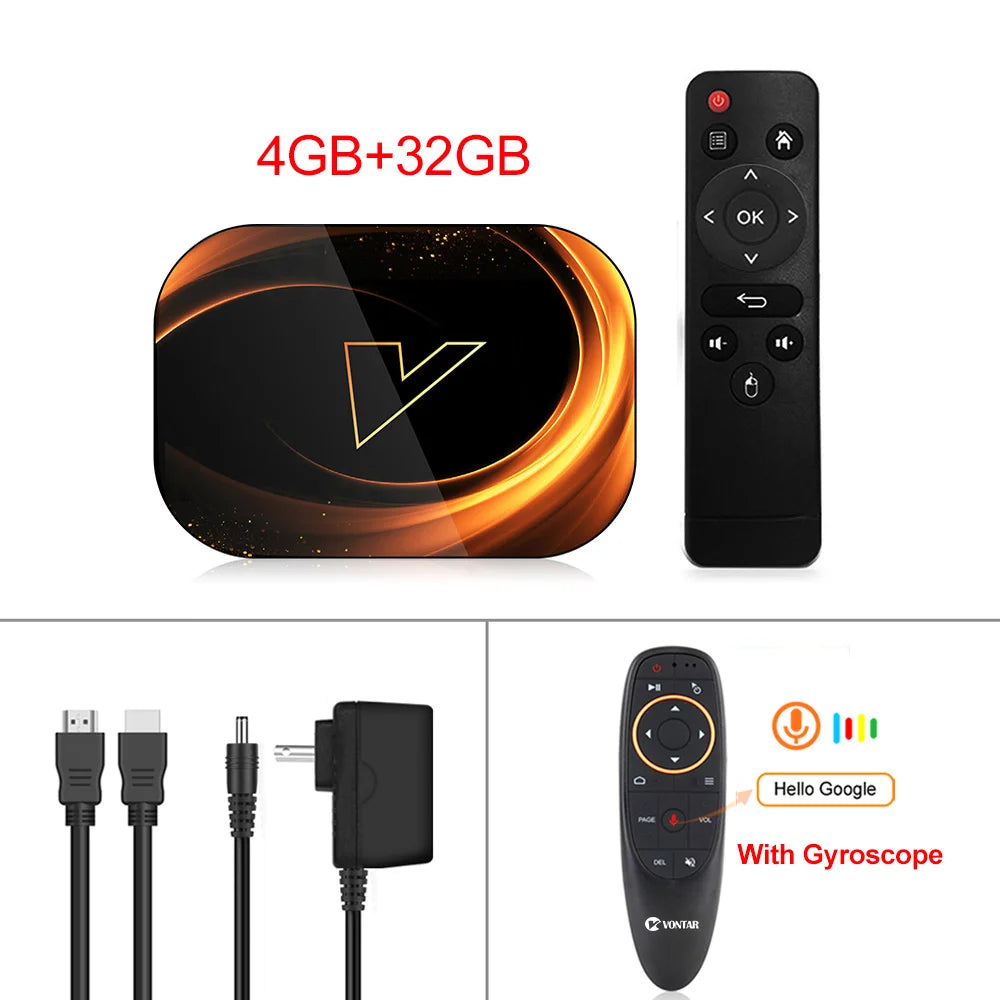 VONTAR X3 4GB 128GB 8K TV BOX Android 9 Smart Android TVBOX 9.0 Amlogic S905X3 Wifi 1080P BT 4K décodeur 4GB 64GB 32GB