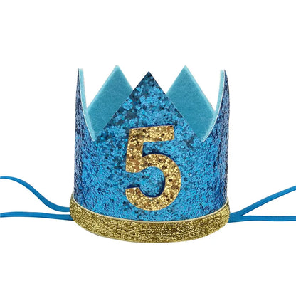 1 pièces bébé garçon 1 2 3 4 5 6 anniversaire bandeau couronne bandeau bébé douche chapeau Photo accessoire enfants 1er joyeux anniversaire fête décoration