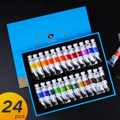 Paul Rubens – ensemble de tubes de peintures à l'aquarelle, 5ml, 18/24/36 couleurs, pigments de peinture aquarelle pour débutants, fournitures d'art pour dessin