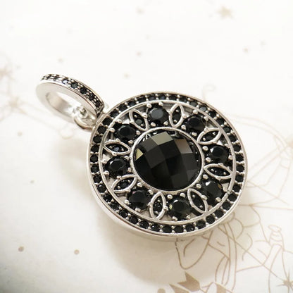 Pendentif noir ornement tout nouveau Glam 925 bijoux en argent Sterling Style européen accessoire de mode cadeau pour femme âme