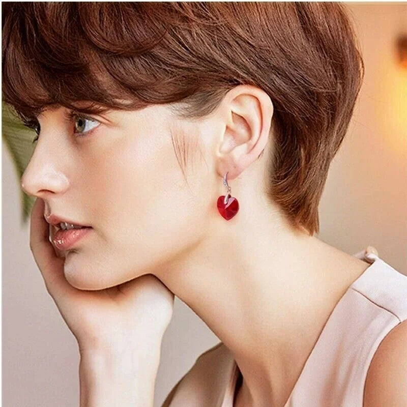 Boucles d'oreilles longues à crochet en Zircon Rose, bijoux en or Rose,