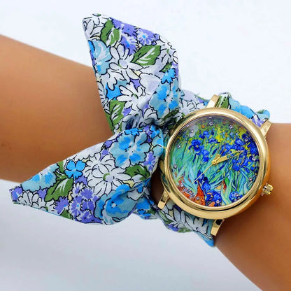 Shsby-Montre-bracelet en tissu de haute qualité pour femme, nouveau design, avec grille papillon