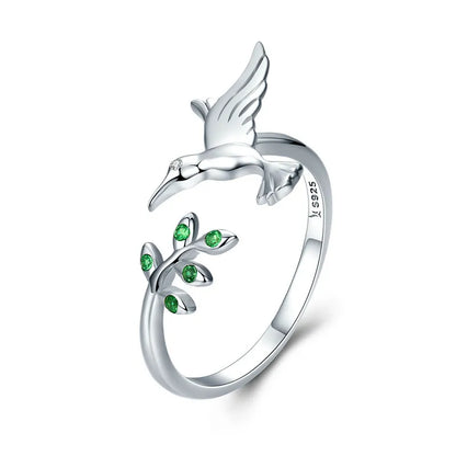 WOSTU-Bagues ajustables en argent regardé 925 pour femme, bijoux originaux empilables, taille ouverte