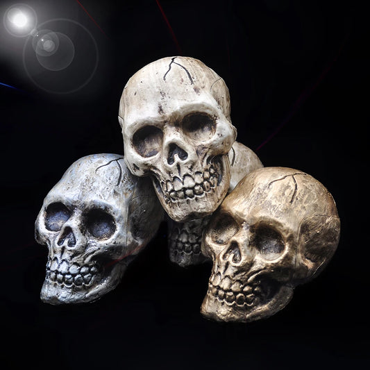 Décoration de crâne d'halloween en plastique de haute qualité, modèle de crâne pendentif, Statue de Sculpture d'horreur, accessoires d'ornements de fête pour maison hantée