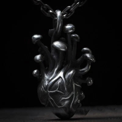 Collier avec pendentif en forme de cœur pour hommes, en acier inoxydable 316L, Style gothique, cadeau d'halloween pour Couple et ami, livraison directe, 2021