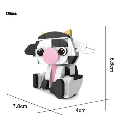 Vente unique créatif 3D Mini Animal bloc ensemble bricolage chien tigre lapin écureuil pingouin hibou Koala vache construction brique jouet pour les enfants