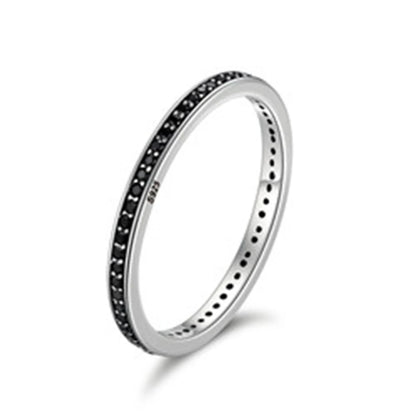 BAMOER authentique 925 en argent Sterling éblouissant CZ anneaux empilables pour les femmes bijoux de mariage mère cadeau SCR114