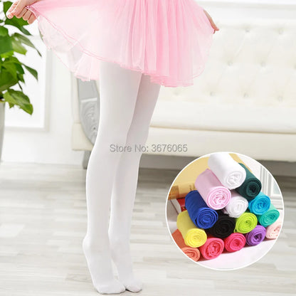 Printemps/automne couleur bonbon enfants collants pour bébé filles enfants mignon velours blanc collants bas pour Ballet danse fille collants