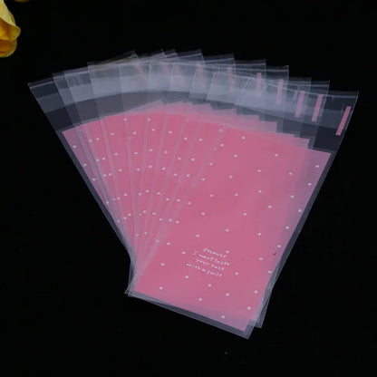 100 pièces/lot Mini emballage de biscuits en plastique 5x10 cm sacs d'emballage de cupcakes sacs auto-adhésifs opp sac cadeau sac de bonbons paquet de rouge à lèvres