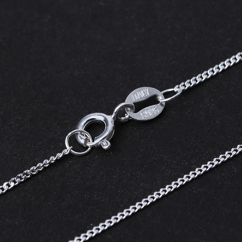 Lotus Fun – collier en argent Sterling 925 véritable, bijoux fins, or 18 carats, chaîne classique facile à assortir, sans pendentif,