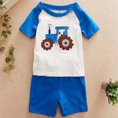 Ensemble de Vêtements 100% Coton pour Bébé Garçon de 2, 3, 4, 5, 6, 7 Ans, T-shirt et Pantalon en Forme de Crocodile Vert