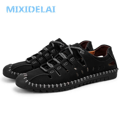 MIXIDELAI nouvel été chaussures décontractées confortables mocassins hommes chaussures qualité chaussures en cuir fendu chaussures plates pour homme offre spéciale mocassins chaussures