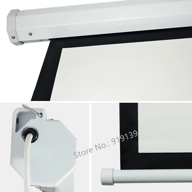 HD Projection Screen for Large Cinema, Fast Delivery, 120 Inch, 16:9, Matte White, 3D Projector, Electric Screens with Remote Control