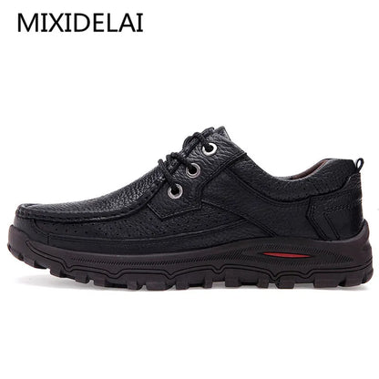 MIXIDELAI marque hommes chaussures à la main de haute qualité en cuir véritable chaussures sans lacet confort homme d'affaires chaussures décontractées grande taille 47 48