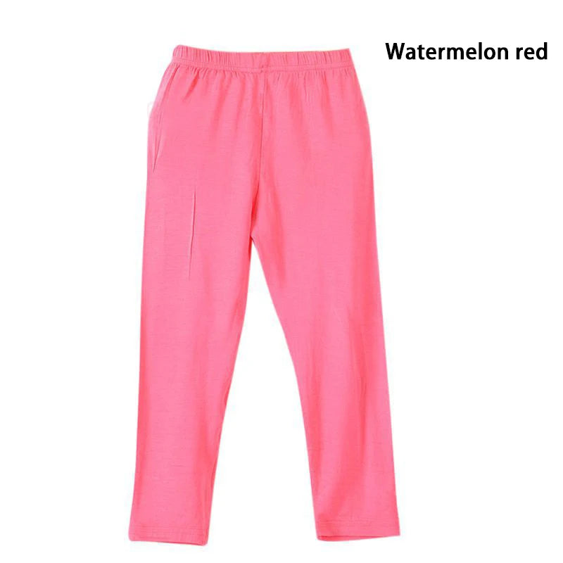 Pantalons pour filles, Leggings en coton Modal élastique doux pour enfants, couleur bonbon, pantalons slim pour filles, couleur unie, pantalons pour enfants de 2 à 13 ans