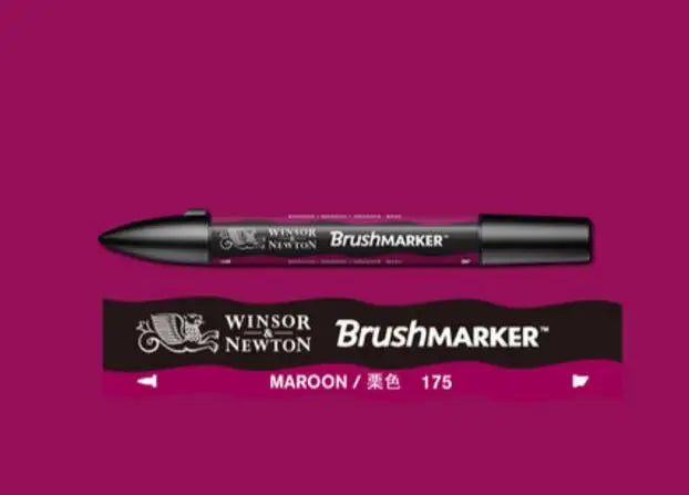 Winsor & Newton-Pinceau pinceau à base de dc, séchage rapide, stylos d'art à double pointe, tons noir, gris, rose, violet