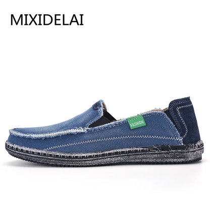 Mocassins en Jean Respirants pour Homme, Chaussures Décontractées de Haute Qualité, en Toile, à Enfiler, à la Mode, à Bas Prix, Nouvelle Collection