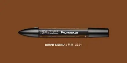 Winsor & Newton ProMarker Stylos marqueurs graphiques à double pointe Stylos de conception professionnelle Rouge et OrangeTone