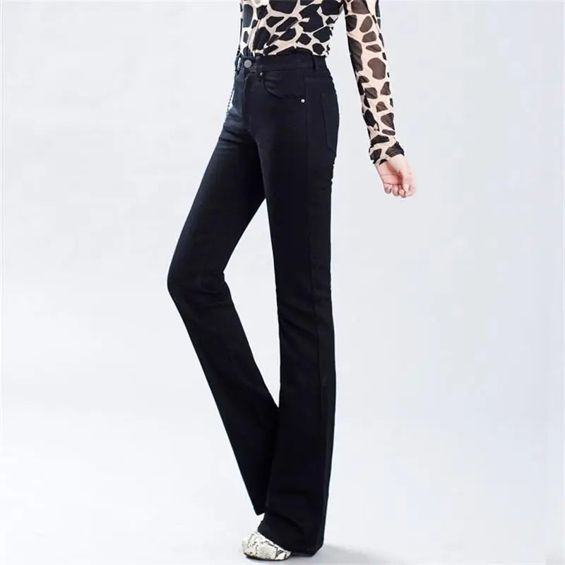 Jeans Astronomiques Cloche pour Femme, Pantalon Coupe Boot, Bureau, Taille Moyenne, Évasées sulf, FJSize 26-38, Automne, Promotion