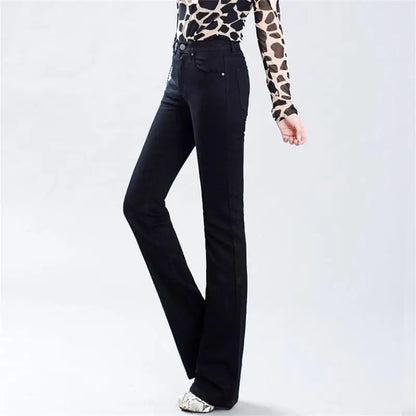Jeans Astronomiques Cloche pour Femme, Pantalon Coupe Boot, Bureau, Taille Moyenne, Évasées sulf, FJSize 26-38, Automne, Promotion