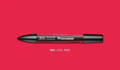Winsor & Newton ProMarker Stylos marqueurs graphiques à double pointe Stylos de conception professionnelle Rouge et OrangeTone