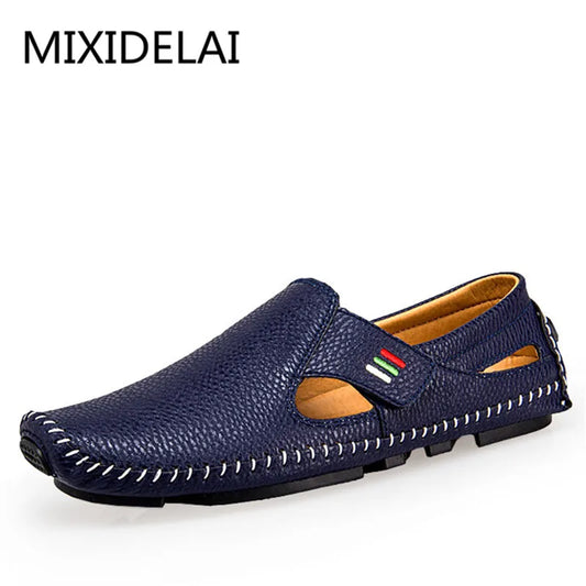 MIXIDELAI mode mocassins pour hommes mocassins été marche chaussures décontractées respirantes hommes crochet et boucle conduite bateaux hommes chaussures plates
