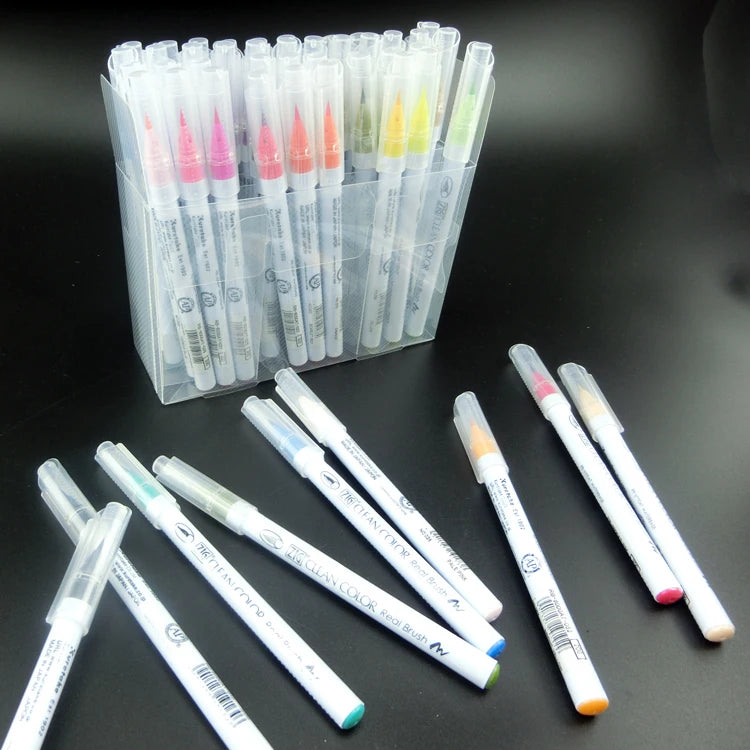 ZIG Kuretake Brosse Stylos Couleur Propre Brosse Réelle Ensemble RB-6000AT Japon