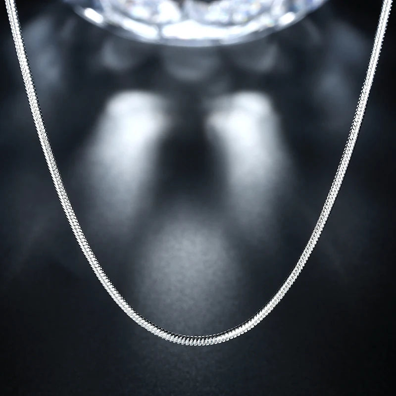 Collier chaîne serpent 2mm, 2017 tout nouveau Glam Bijoux de mode Style européen âme 925 Bijoux en argent Sterling cadeau pour hommes femmes