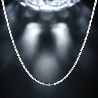 Collier chaîne serpent 2mm, 2017 tout nouveau Glam Bijoux de mode Style européen âme 925 Bijoux en argent Sterling cadeau pour hommes femmes