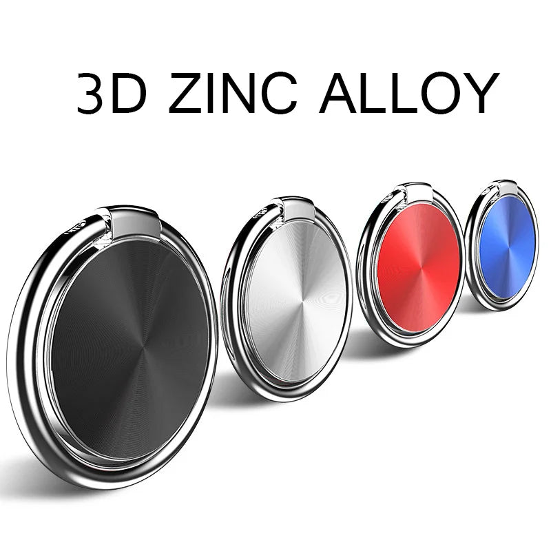 Support de téléphone portable en métal avec anneau magnétique pour voiture,